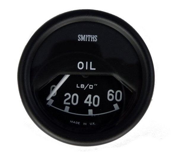 Oil Pressure Gauge Black - Neg Earth and Sender - BMC Parts